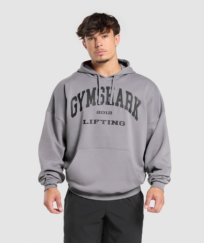 Gymshark 2012 Lifting Hoodie Hoodie Herr Grå | 027YJHXWL