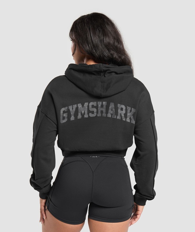 Gymshark Adapt Camo Graphic Hoodie Hoodie Dam Svarta | 176SOMDFY