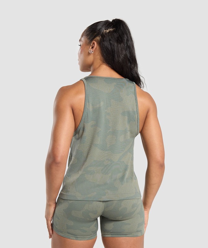 Gymshark Adapt Camo Seamless Tank Linne Dam Gröna Gröna | 376EGOYHF