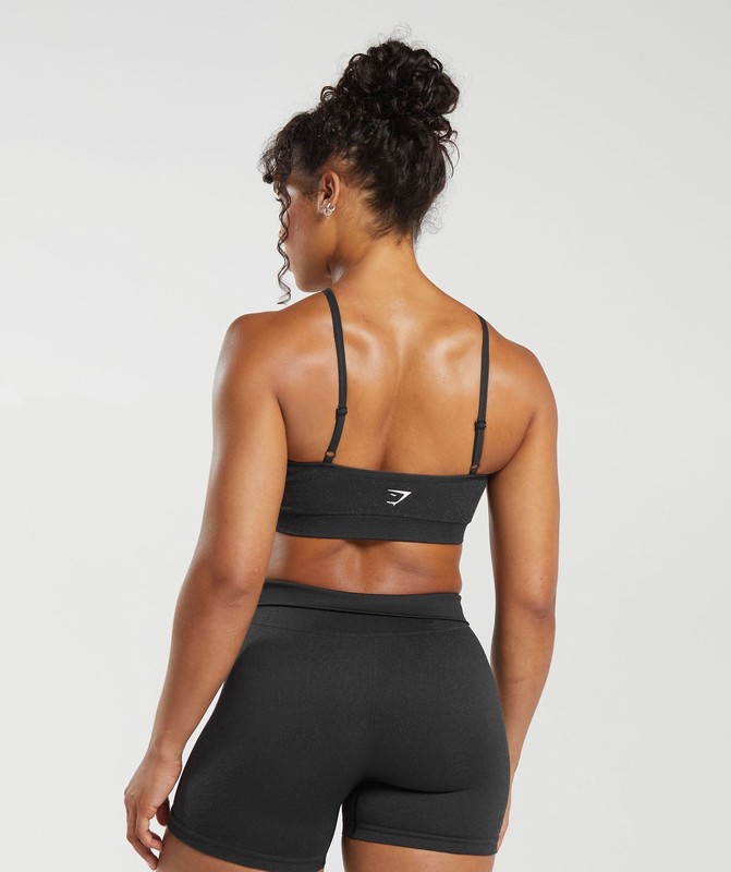 Gymshark Adapt Fleck Seamless Halterneck Bralette Braletter Dam Svarta Grå | 601VIAPEJ