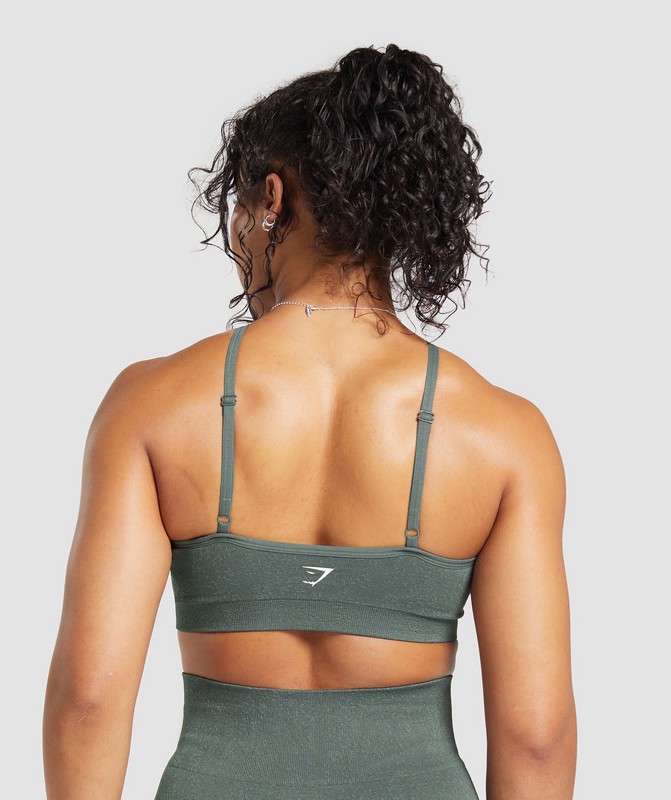 Gymshark Adapt Fleck Seamless Halterneck Bralette- Slate Teal/Cargo Teal Braletter Dam Slate Teal / Cargo Teal In | 615VIZEGT