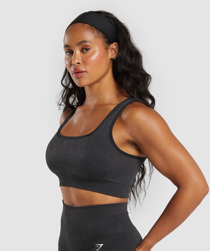 Gymshark Adapt Fleck Sports Bra Sport BH Dam Svarta Grå | 015KLWXVO
