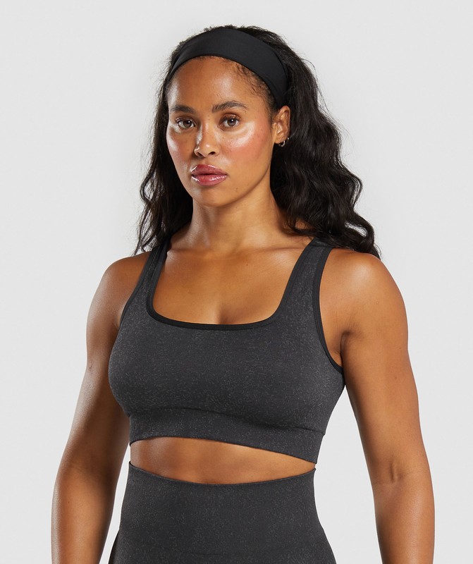 Gymshark Adapt Fleck Sports Bra Sport BH Dam Svarta Grå | 015KLWXVO