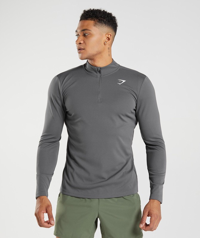 Gymshark Arrival 1/4 Zip Pullover Pullover Herr Grå | 147ZKYQJS