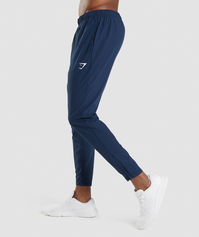 Gymshark Arrival Woven Joggers Joggingbyxor Herr Marinblå | 652WQFAPB