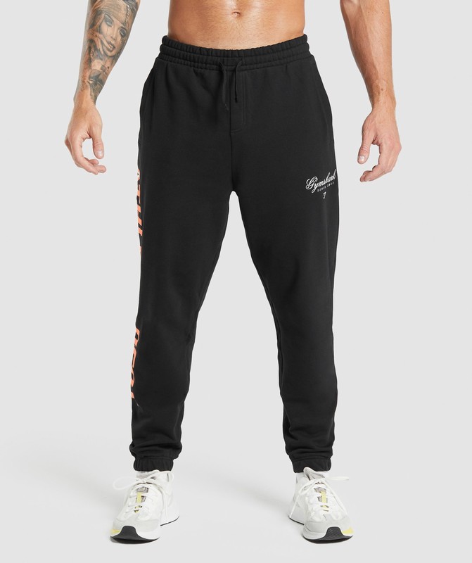 Gymshark Athletic Department Joggers Joggingbyxor Herr Svarta | 394SCVDFR