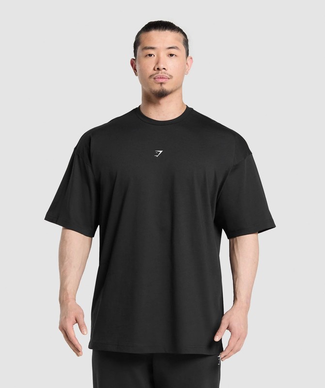 Gymshark Atlas T-Shirt T-Shirt Herr Svarta | 235NBFXRV