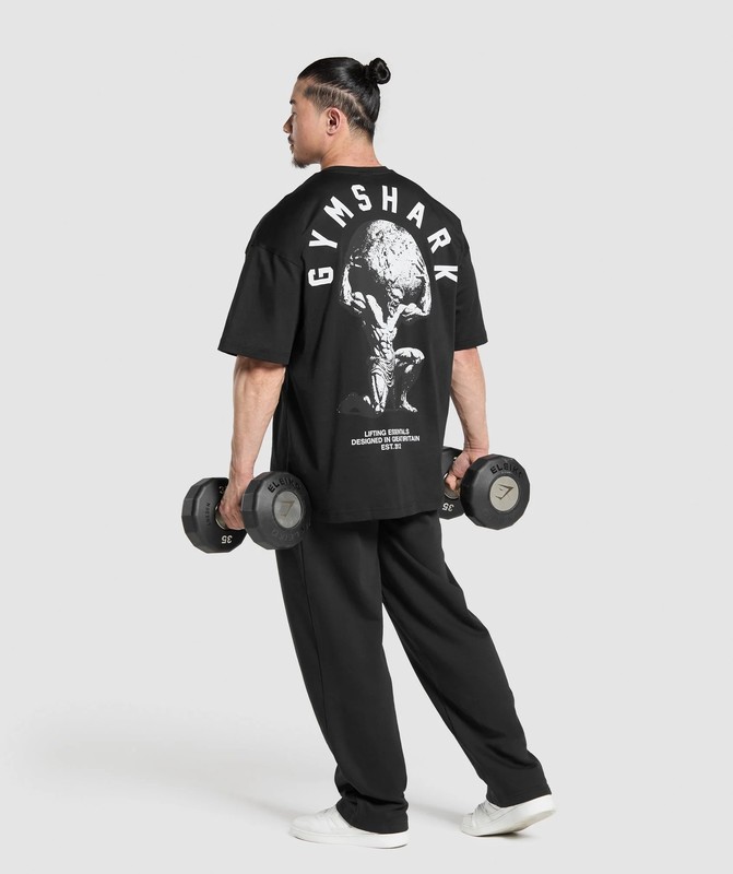 Gymshark Atlas T-Shirt T-Shirt Herr Svarta | 235NBFXRV