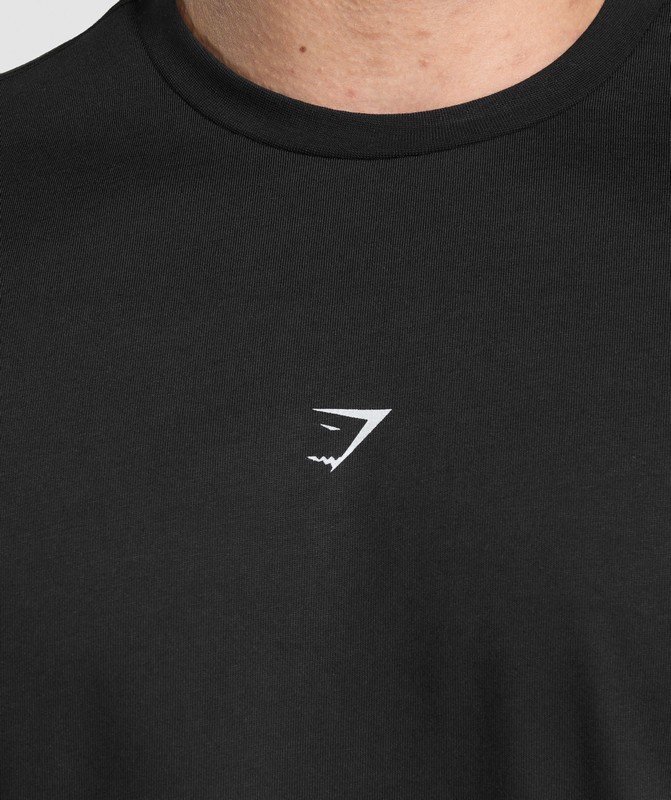 Gymshark Atlas T-Shirt T-Shirt Herr Svarta | 235NBFXRV