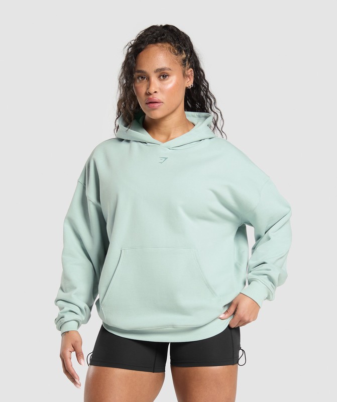 Gymshark Back Gains Graphic Hoodie Hoodie Dam Blå | 438JAKYUE