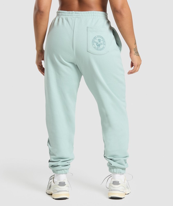 Gymshark Back Gains Graphic Joggers Joggingbyxor Dam Blå | 230VPEDNS
