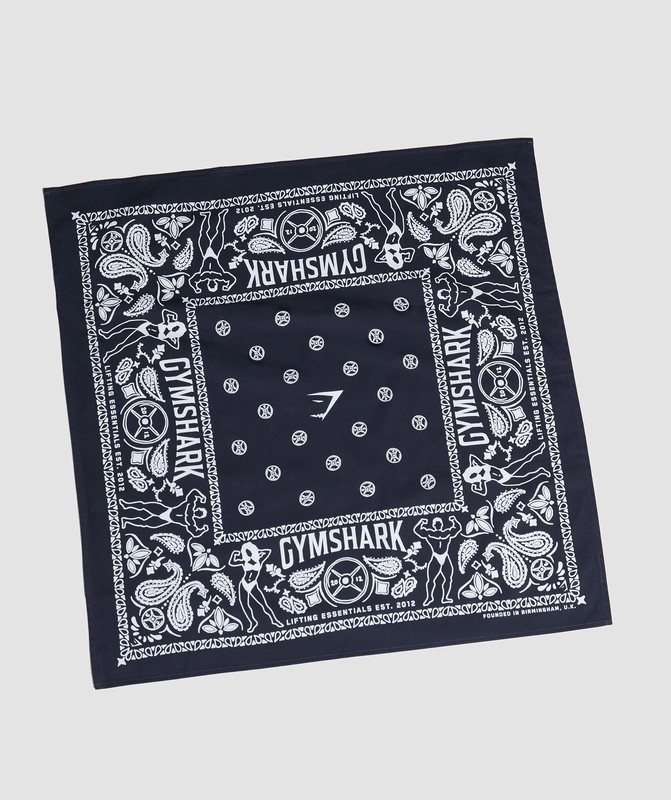 Gymshark Bandana Bandana Herr Blå Vita | 083JNOAGT