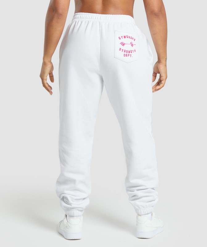 Gymshark Barbell Hearts Oversized Joggers Joggingbyxor Dam Vita | 598WKCMDQ