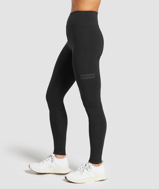 Gymshark Block Cotton Leggings Leggings Dam Svarta | 539MCNOIG