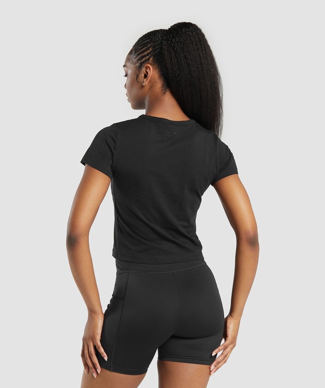 Gymshark Block Crop Top Crop Top Dam Svarta | 269ETQKYG