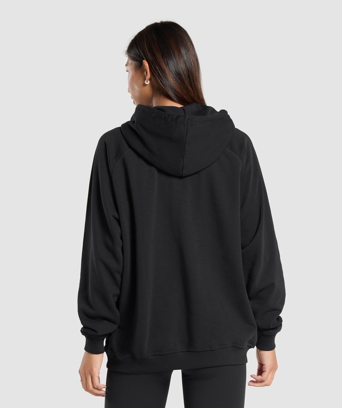Gymshark Block Oversized Hoodie Hoodie Dam Svarta | 832ROKPJL