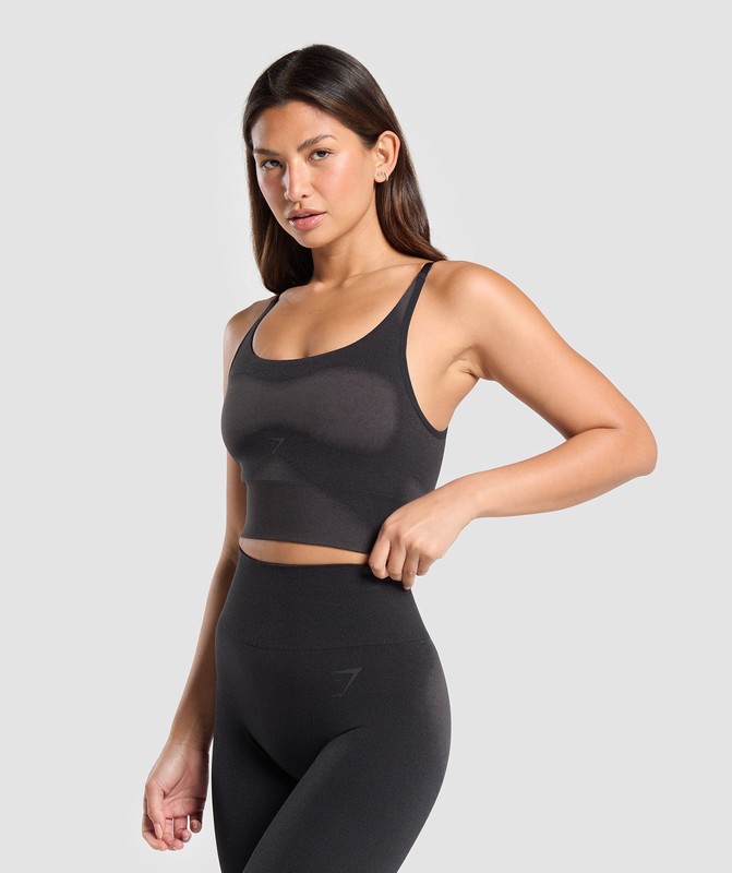 Gymshark Blur Seamless Cami Top Dam Svarta Grå | 968DCLXJQ