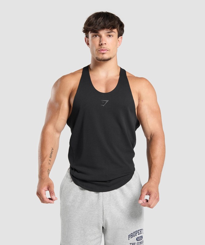 Gymshark Bold Stringer Stringer Herr Svarta | 215VEODTB