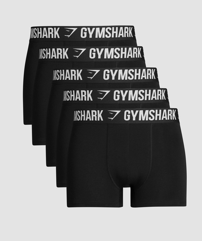 Gymshark Boxer Brief 5Pk Kalsonger Herr Svarta Svarta Svarta Svarta Svarta | 917JFKPMT