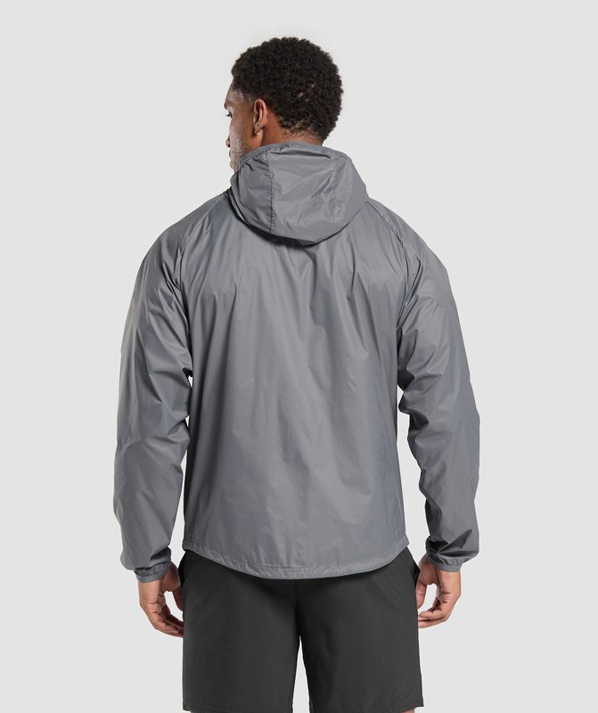 Gymshark Bude Packaway Shell Jacka Herr Grå | 586RTZEOC
