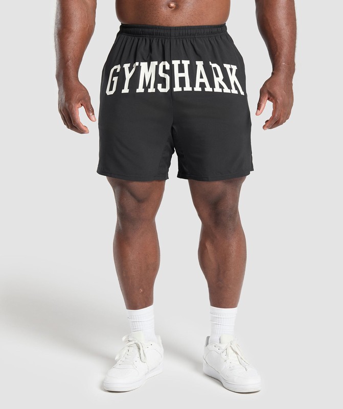 Gymshark Built Different Graphic Shorts Shorts Herr Svarta | 386YBJRUG