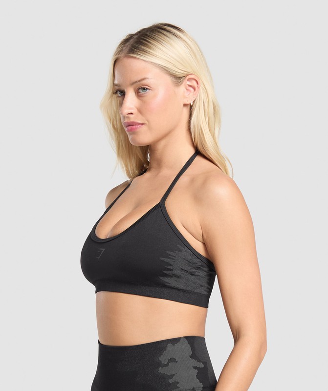 Gymshark Caged Seamless Bralette Braletter Dam Svarta Grå | 109VCIEFU