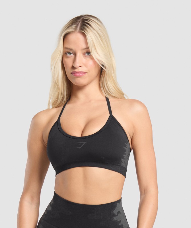 Gymshark Caged Seamless Bralette Braletter Dam Svarta Grå | 109VCIEFU
