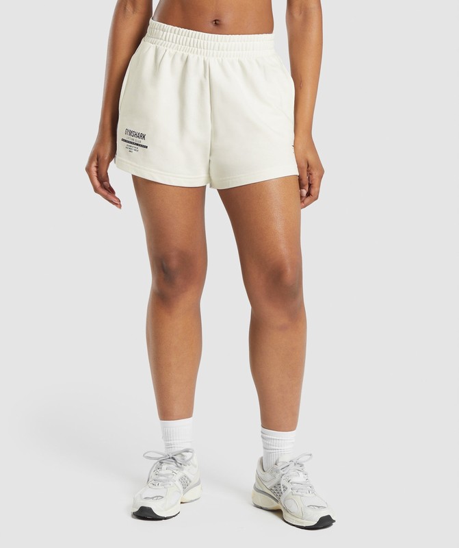 Gymshark Care Label Graphic Brushed Shorts Shorts Dam Vita | 326NAMVTL