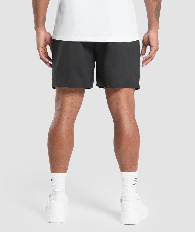 Gymshark Collegiate Graphic Shorts Shorts Herr Svarta | 809LFDSPI