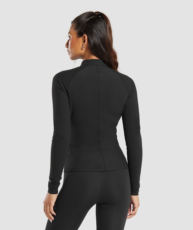 Gymshark Conditioning Full Zip Jacket Jacka Dam Svarta | 546IQKFZY