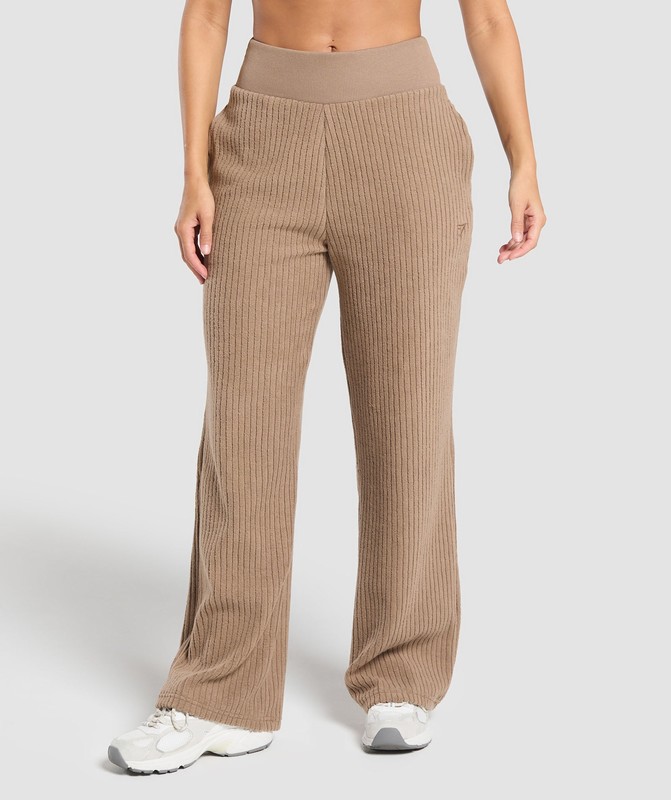 Gymshark Cord Flared Trousers Byxor Dam Bruna | 569AYPEIH