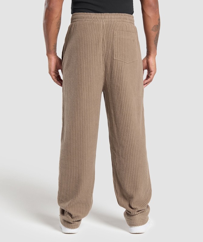 Gymshark Cord Pants Byxor Herr Bruna | 835DTYVWH