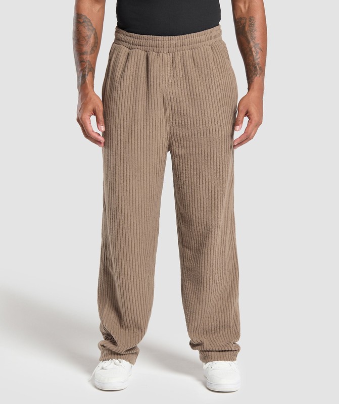 Gymshark Cord Pants Byxor Herr Bruna | 835DTYVWH