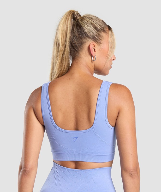 Gymshark Corset Seamless Sports Bra Sport BH Dam Blå | 081FVIYCS