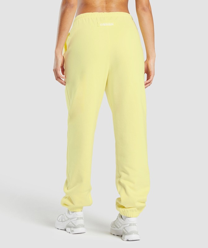Gymshark Cosy Fleece Joggers Joggingbyxor Dam Gula | 461VKRCBG