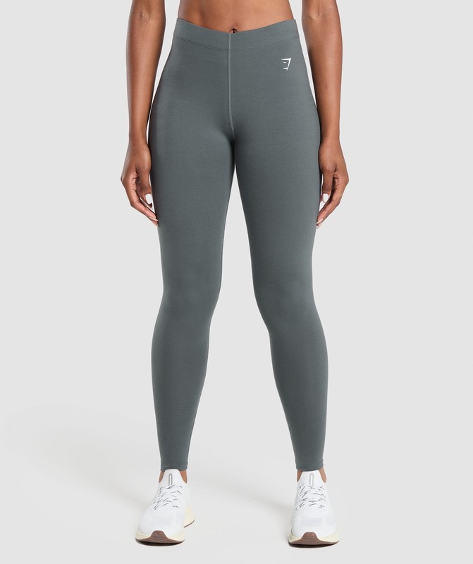 Gymshark Cotton Leggings Leggings Dam Grå | 927IYHTAQ