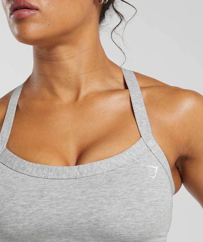Gymshark Cotton Lifting Sports Bra Sport BH Dam Ljusgrå | 514OXKSJB