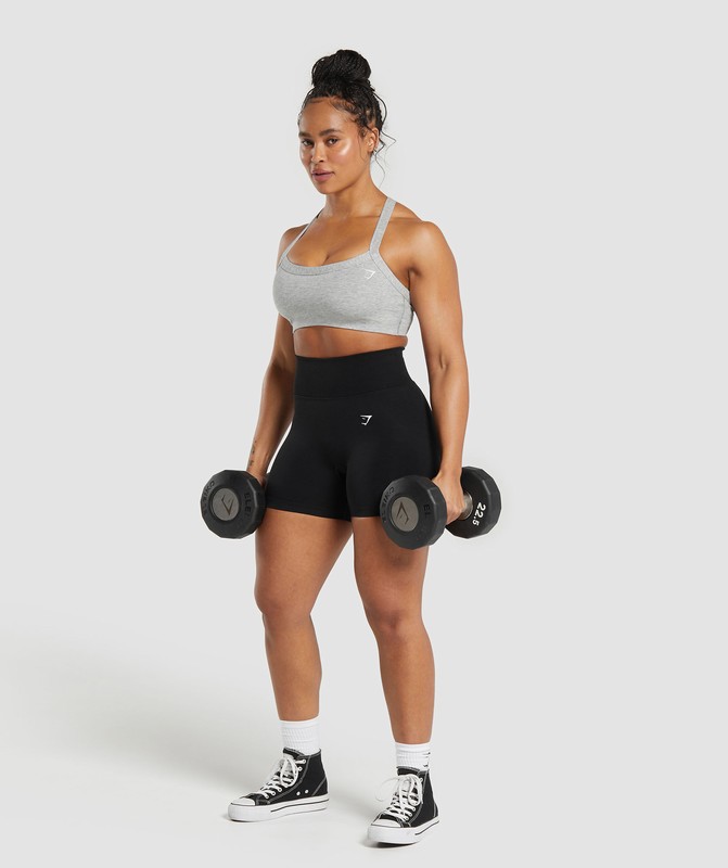 Gymshark Cotton Lifting Sports Bra Sport BH Dam Ljusgrå | 514OXKSJB