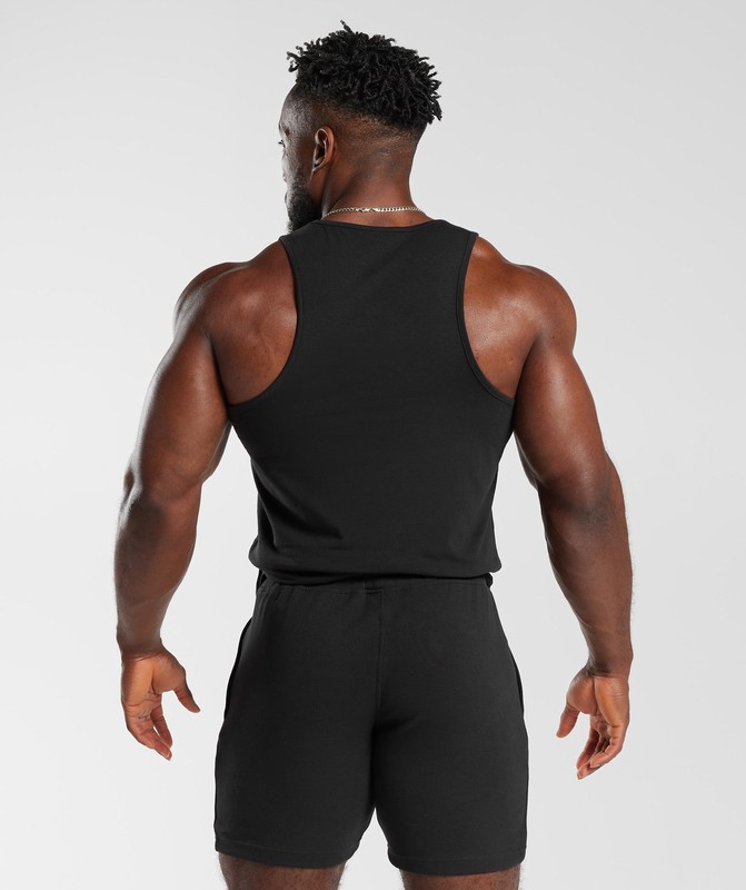 Gymshark Critical Tank Linne Herr Svarta | 159VRXUIN