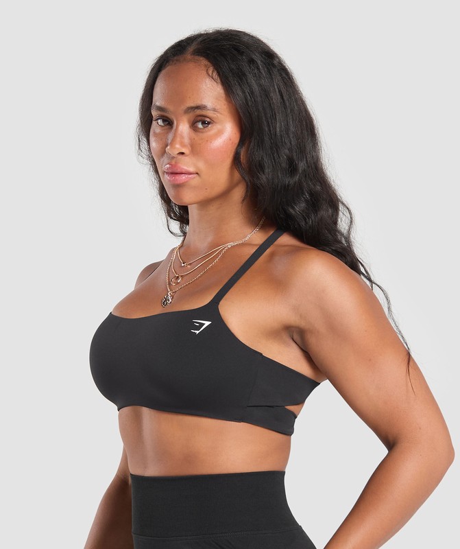 Gymshark Cross Back Bra BH Dam Svarta | 693PNGYFU
