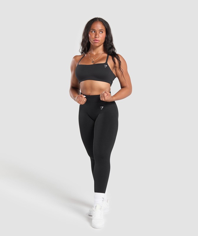 Gymshark Cross Back Bra BH Dam Svarta | 693PNGYFU