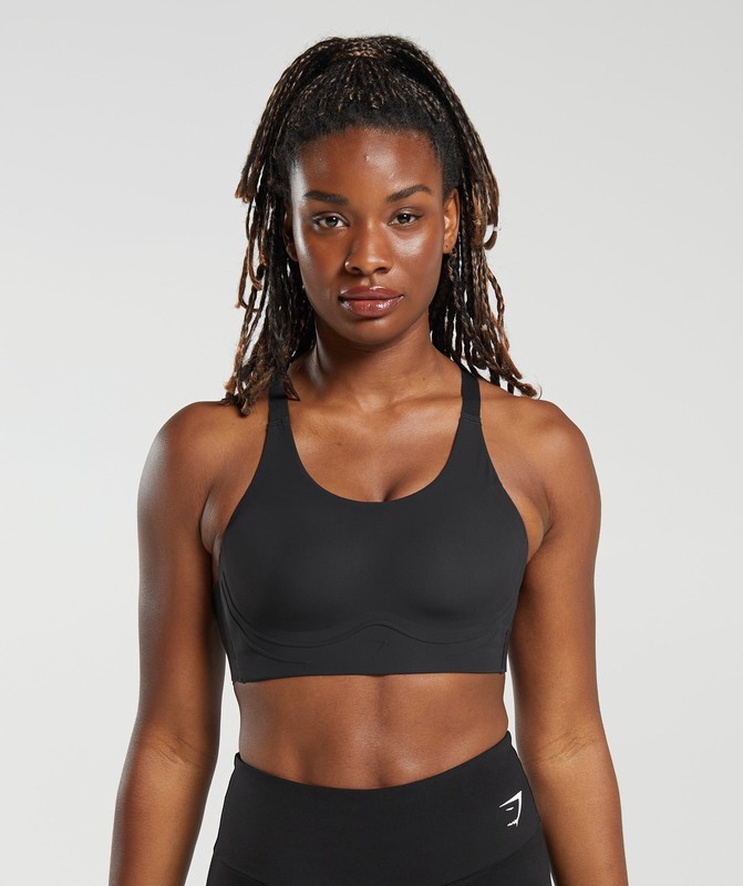 Gymshark Cross Back Sports Bra Sport BH Dam Svarta | 426OGPZNA