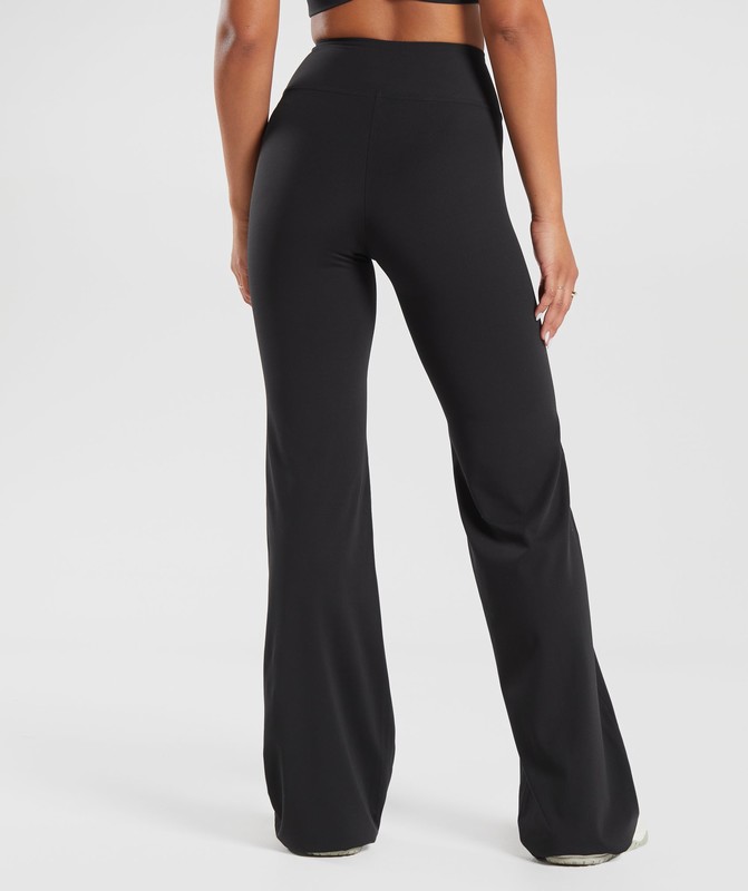 Gymshark Crossover Tall Flared Leggings Leggings Dam Svarta | 678DQFWEV