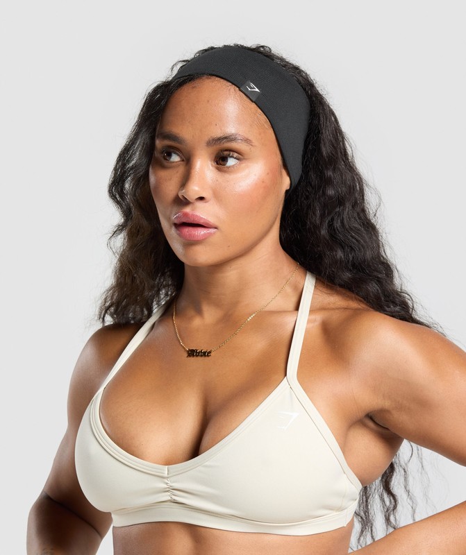 Gymshark Diffuse Single Layer Sweat Headband Pannband Dam Svarta | 651HWZASY
