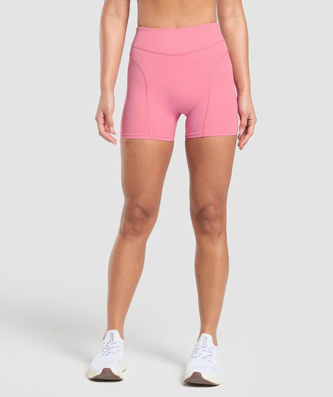Gymshark Dipped Waistband Shorts Shorts Dam Rosa | 397EGHAZX