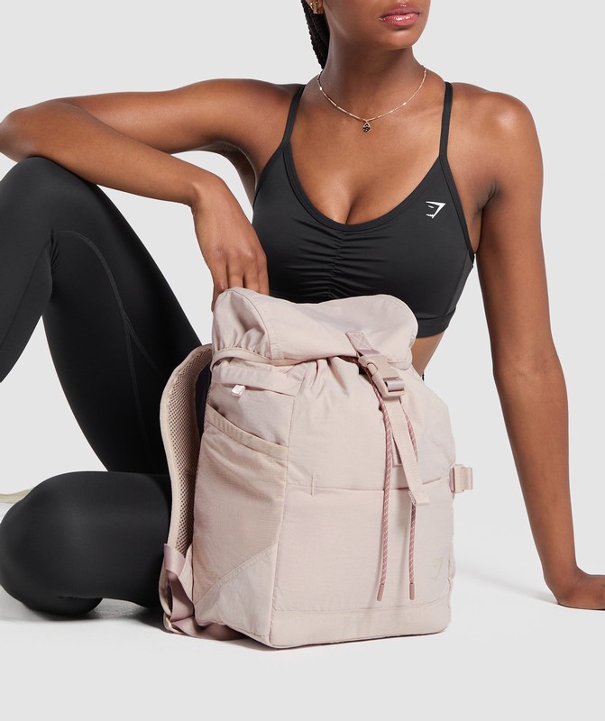 Gymshark Drawstring Backpack Ryggsäck Dam Rosa | 475DOVRLC