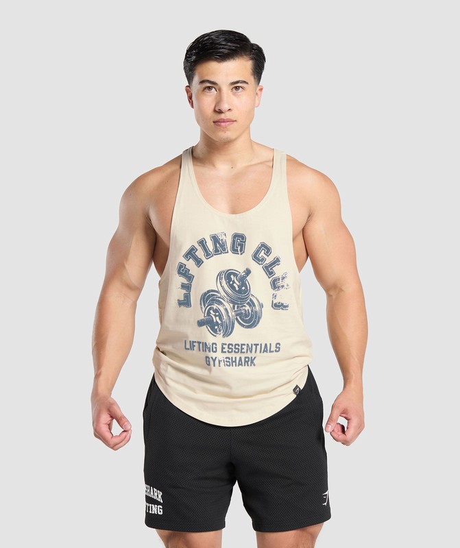 Gymshark Dumbbells Stringer Stringer Herr Vita | 380KOWNIH