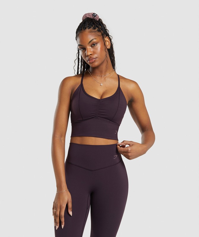 Gymshark Elevate Longline Sports Bra Sport BH Dam Bruna | 815IMKWGO