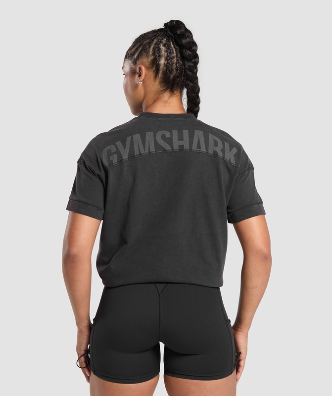 Gymshark Elevated Power T-Shirt T-Shirt Dam Svarta | 157BYVWKI