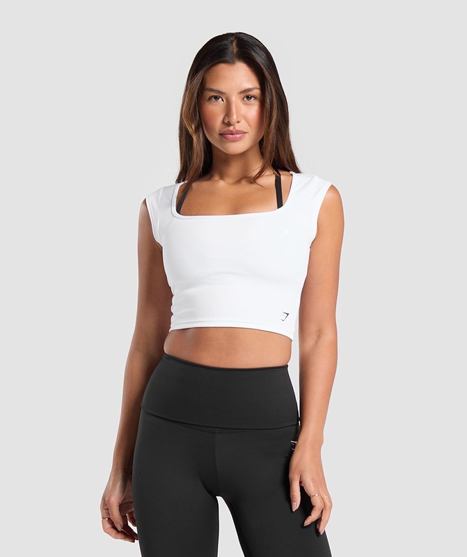 Gymshark Everyday Cap Sleeve Crop Top Crop Top Dam Vita | 369TQUSHE
